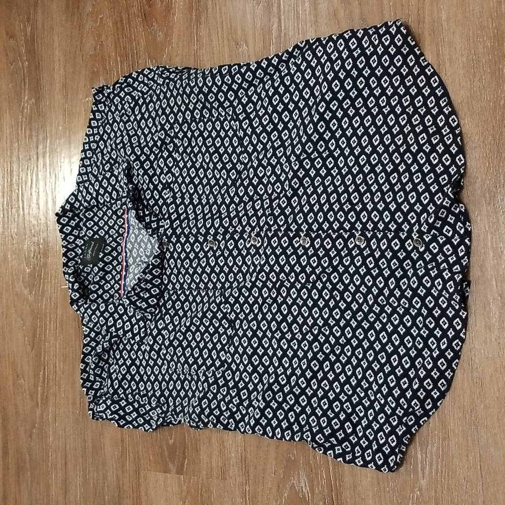 (XXL) Jachs New York Girlfriend Geometric Print Top 100% Rayon Academia